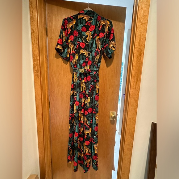 AMERICA & BEYOND ‘Jaguar Paradise’ Black Animal Print Jumpsuit XXL - Picture 5 of 9